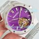 Swiss Clone Audemars Piguet Royal Oak Tourbillon Watch SS Purple Dial (4)_th.jpg